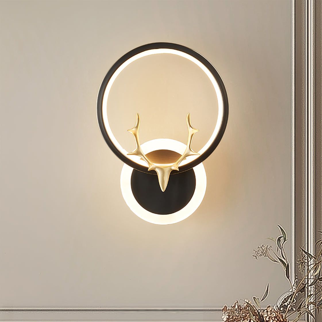 ÉclatNordique – Applique Murale LED Artistique | Changement de Couleur 3 Tons | Finition Or ou Noire