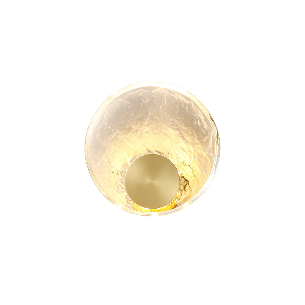 Aurum – Applique Murale Élégante en Laiton & Cristal Opaque | LED Intégrée
