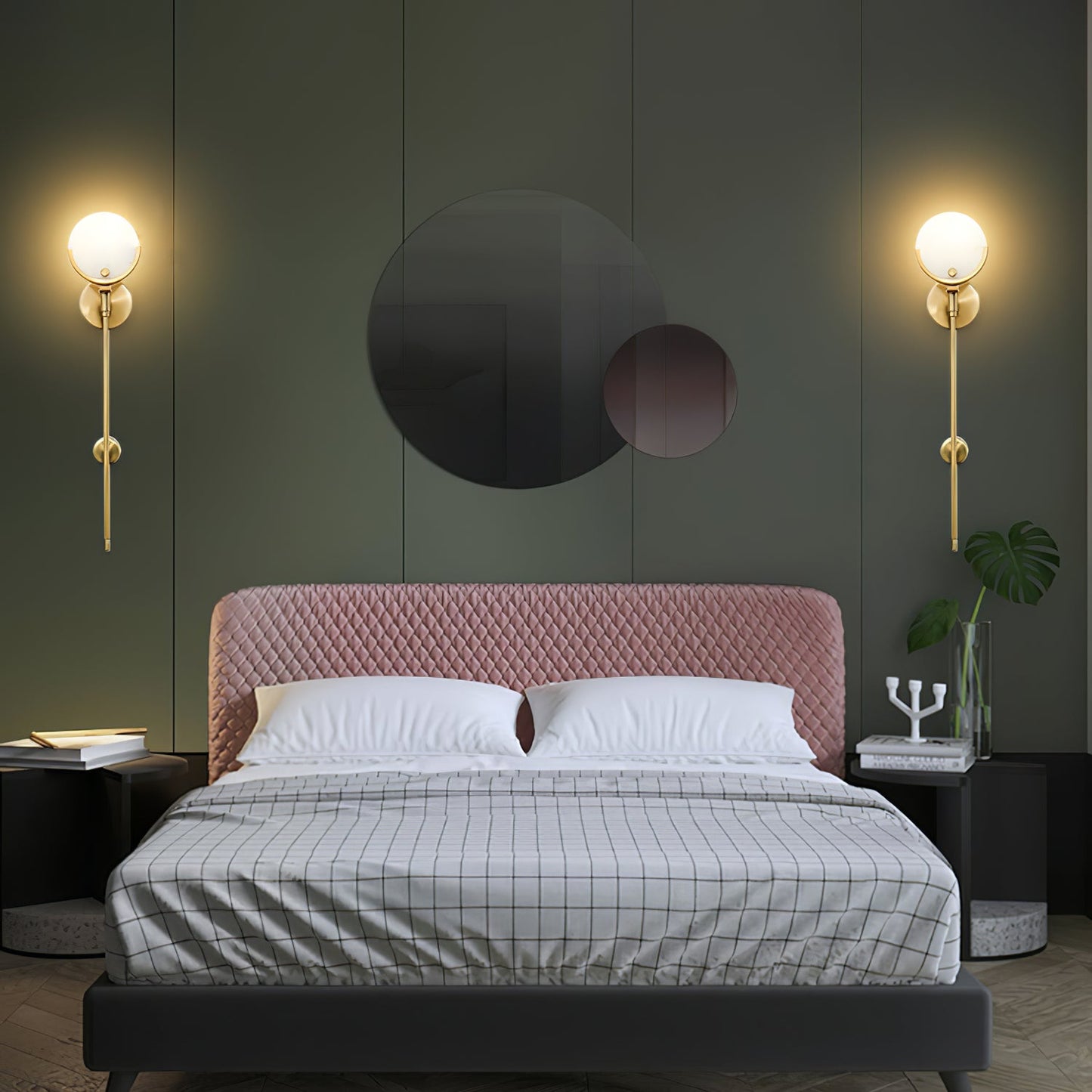 AvaLume – Applique Murale en Laiton et Albâtre | LED | Design Moderne