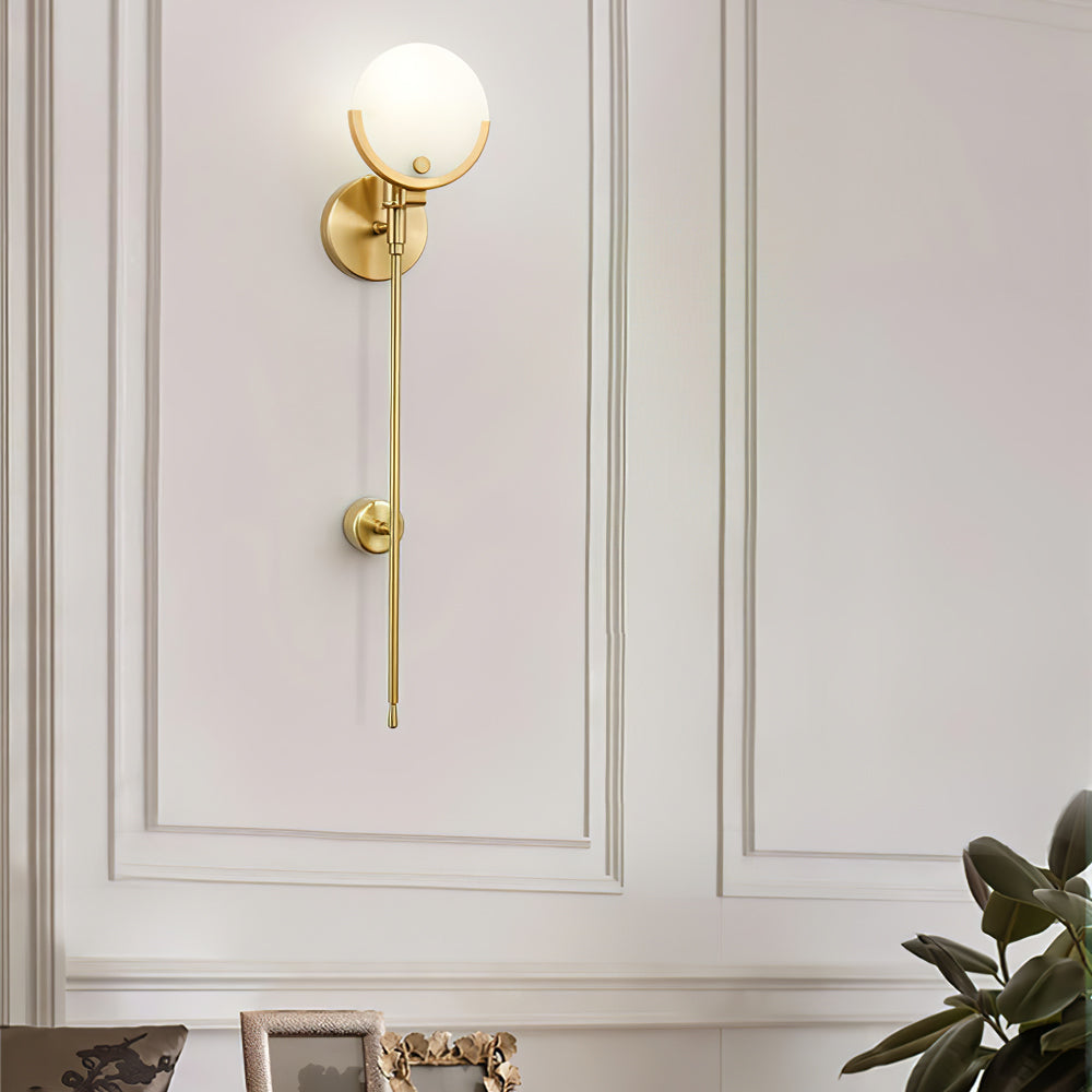 AvaLume – Applique Murale en Laiton et Albâtre | LED | Design Moderne