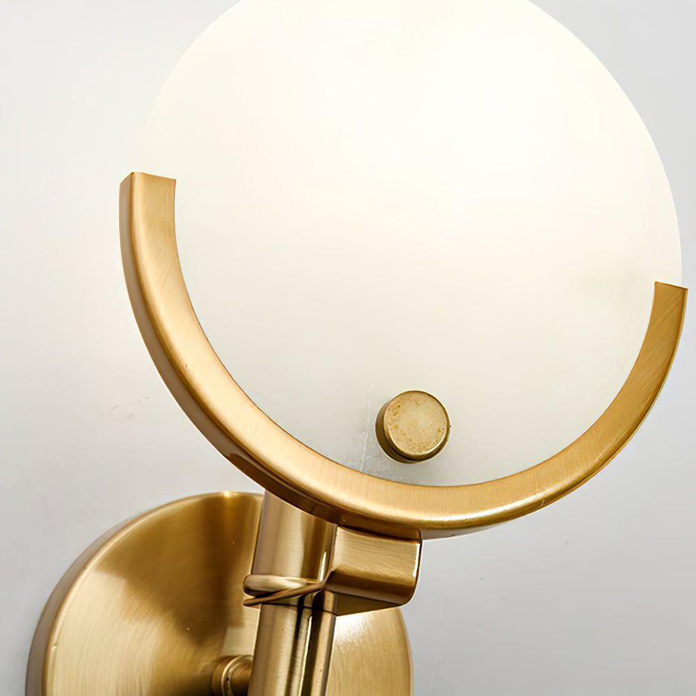 AvaLume – Applique Murale en Laiton et Albâtre | LED | Design Moderne