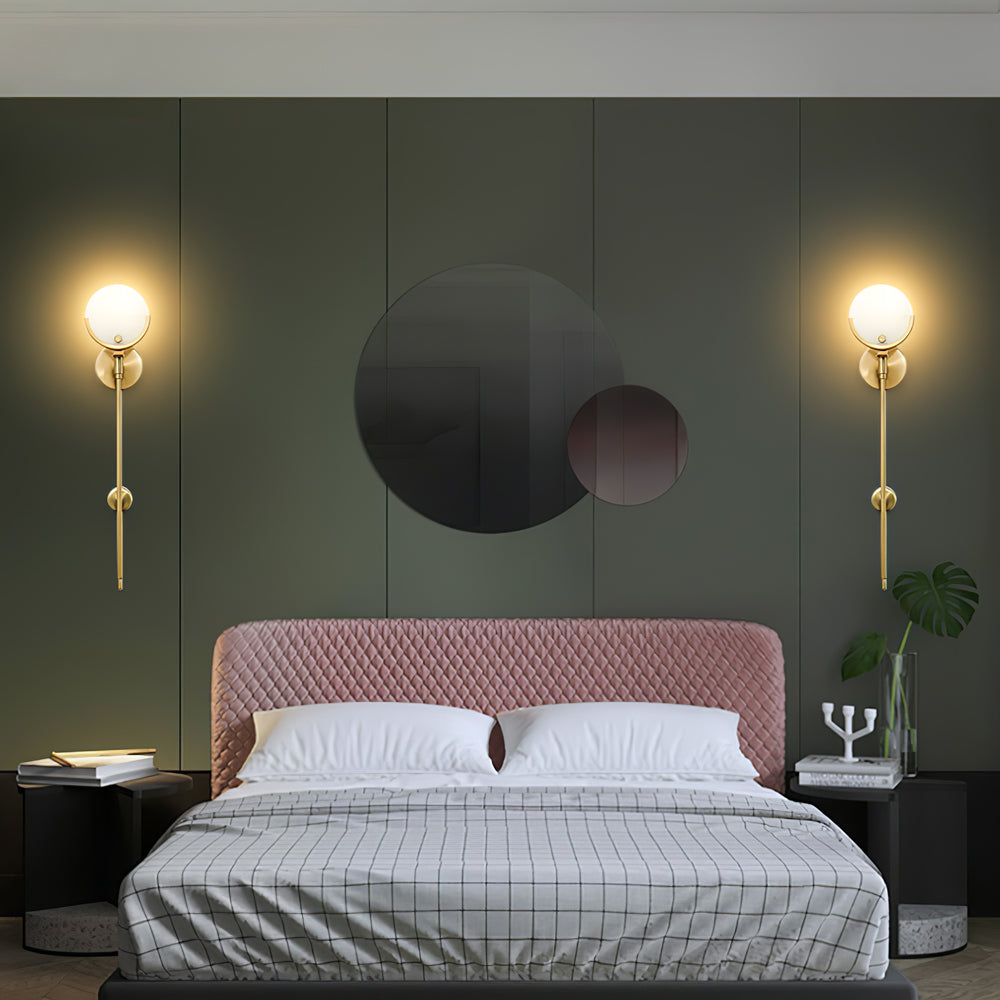 AvaLume – Applique Murale en Laiton et Albâtre | LED | Design Moderne