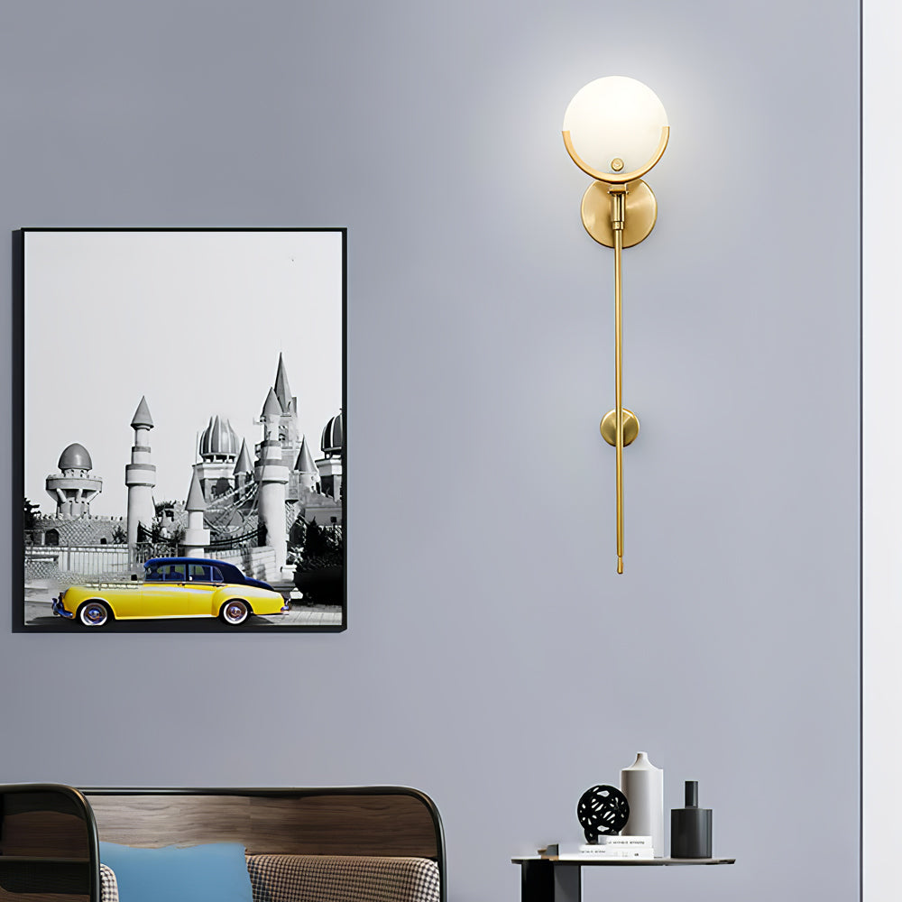 AvaLume – Applique Murale en Laiton et Albâtre | LED | Design Moderne