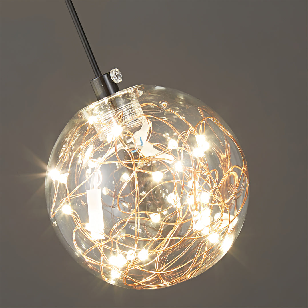 Avalora – Suspension Élégante en Laiton & Verre | LED Intégrée | Hauteur Réglable