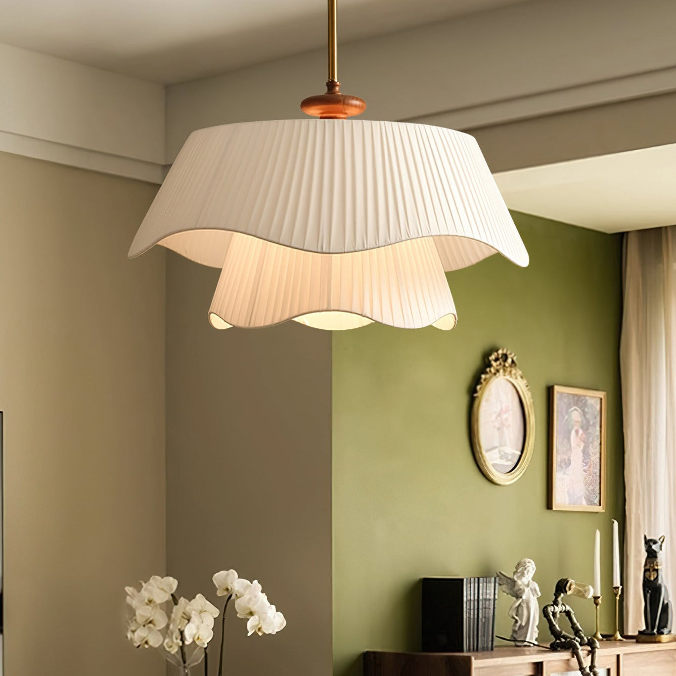 Bellevue | Suspension Design en Métal, Verre et Bois – Élégance Moderne & Éclairage Accueillant