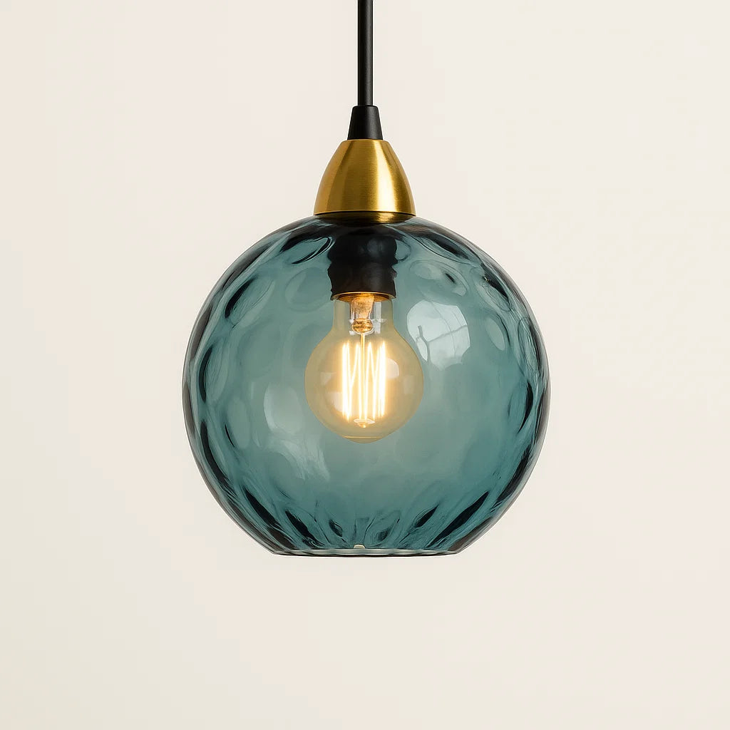 VerreClair – Suspension Lumineuse en Verre | Design Boule Moderne | E27 | 18 cm