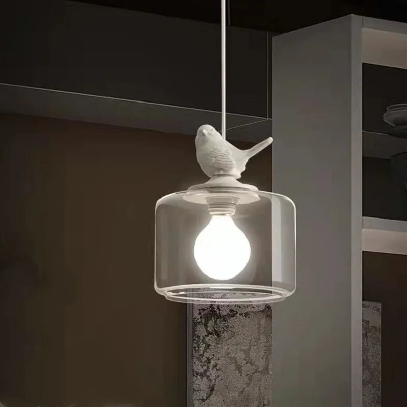 Aviary | Suspension Décorative Inspirée des Oiseaux – Verre & Pierre – Design Naturel et Moderne