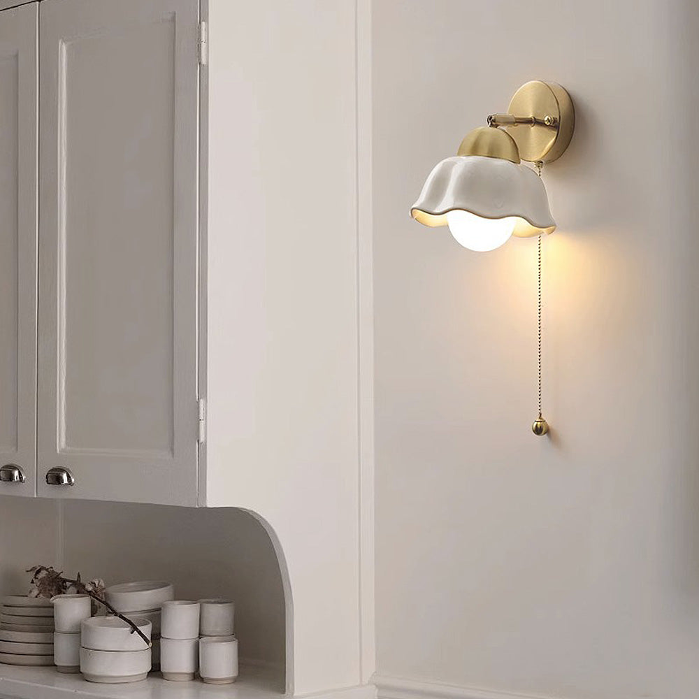 Vintage Petal Glow - Lumière murale vintage en pétales