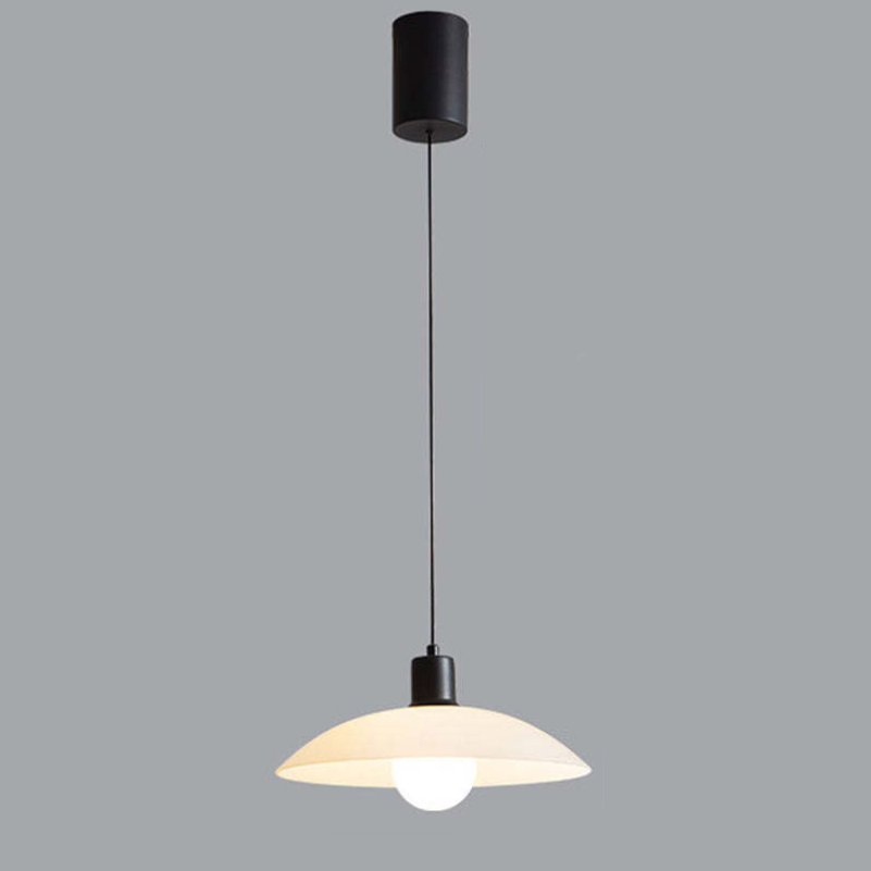 VELLUNO | Suspension en Verre Minimaliste – Blanc – Douce Lumière – 3 Formats – Douille E27