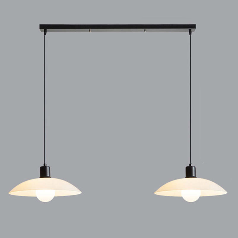 VELLUNO | Suspension en Verre Minimaliste – Blanc – Douce Lumière – 3 Formats – Douille E27