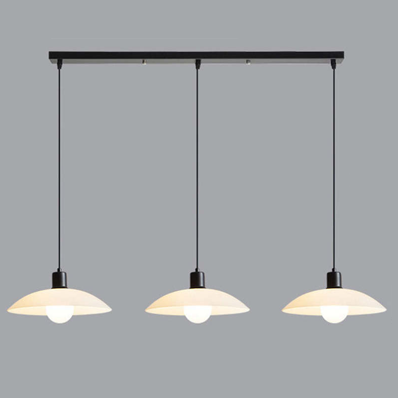 VELLUNO | Suspension en Verre Minimaliste – Blanc – Douce Lumière – 3 Formats – Douille E27