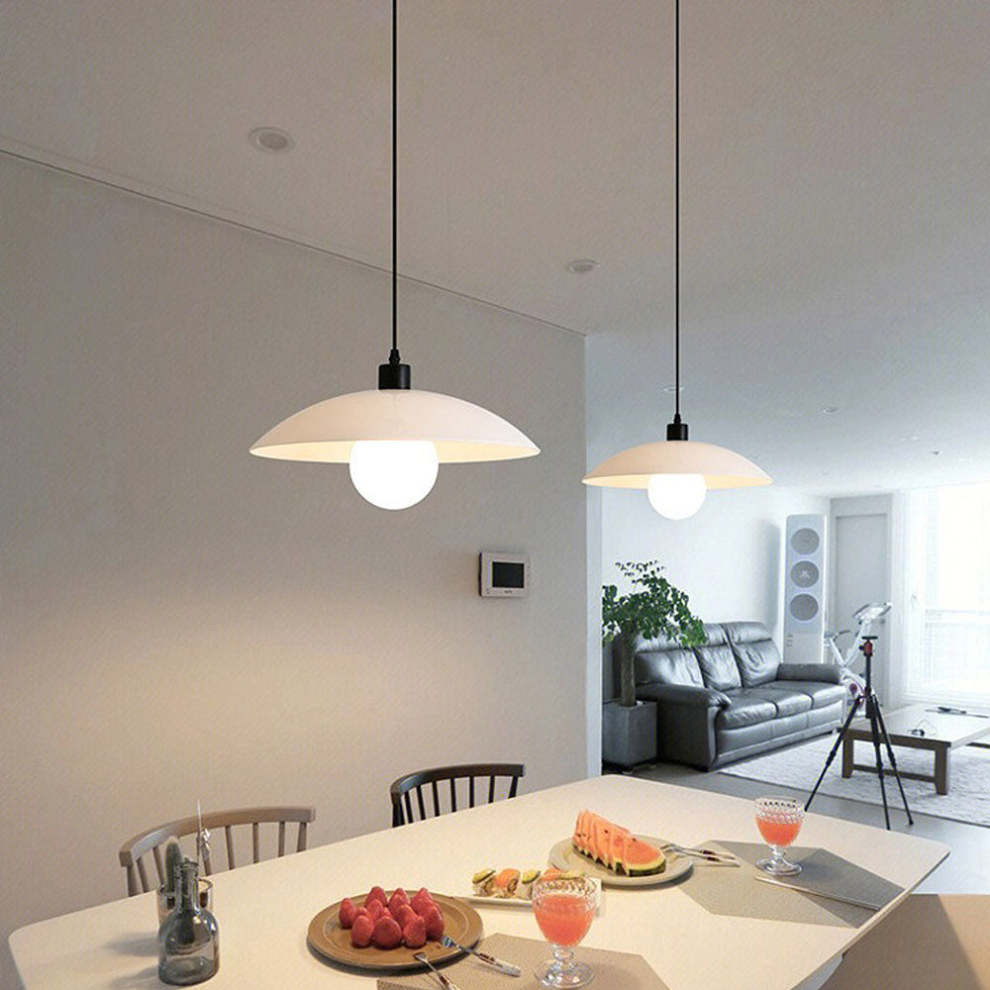 VELLUNO | Suspension en Verre Minimaliste – Blanc – Douce Lumière – 3 Formats – Douille E27
