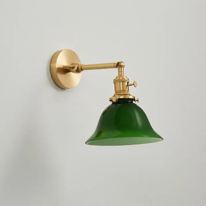 Retro Swivel Arm Glass Wall Light - Lampe murale en verre à bras pivotant rétro