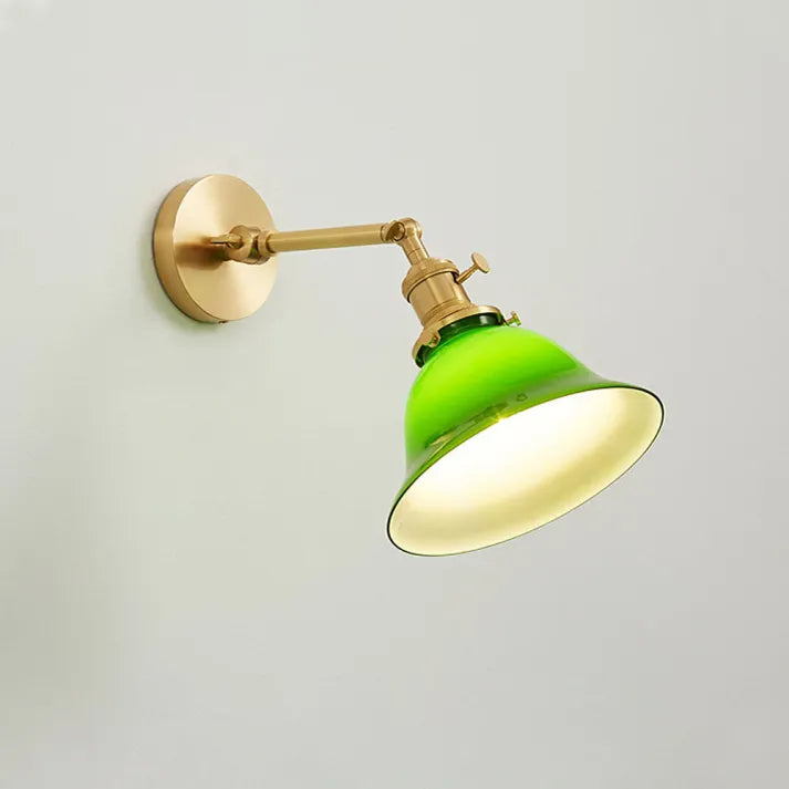 Retro Swivel Arm Glass Wall Light - Lampe murale en verre à bras pivotant rétro