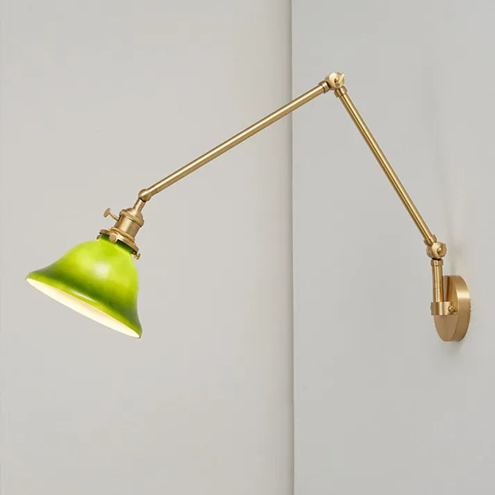 Retro Swivel Arm Glass Wall Light - Lampe murale en verre à bras pivotant rétro