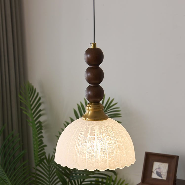 LUNARIAH – Suspension Artisanale en Verre, Bois et Céramique – 4 Modèles au Choix
