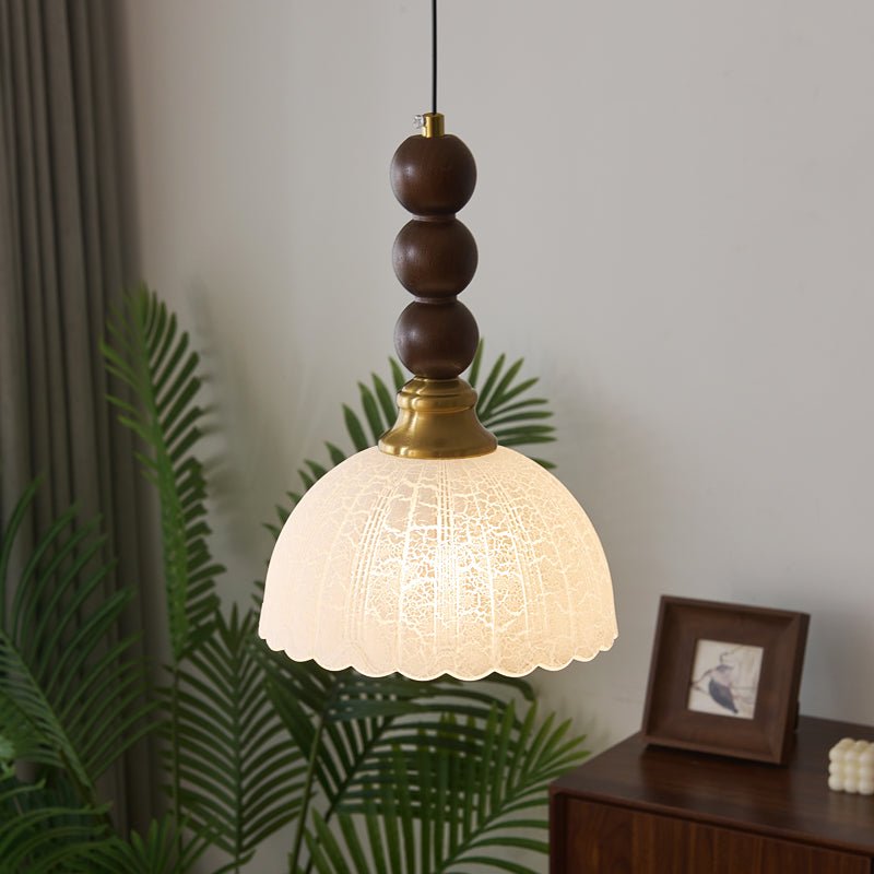LUNARIAH – Suspension Artisanale en Verre, Bois et Céramique – 4 Modèles au Choix