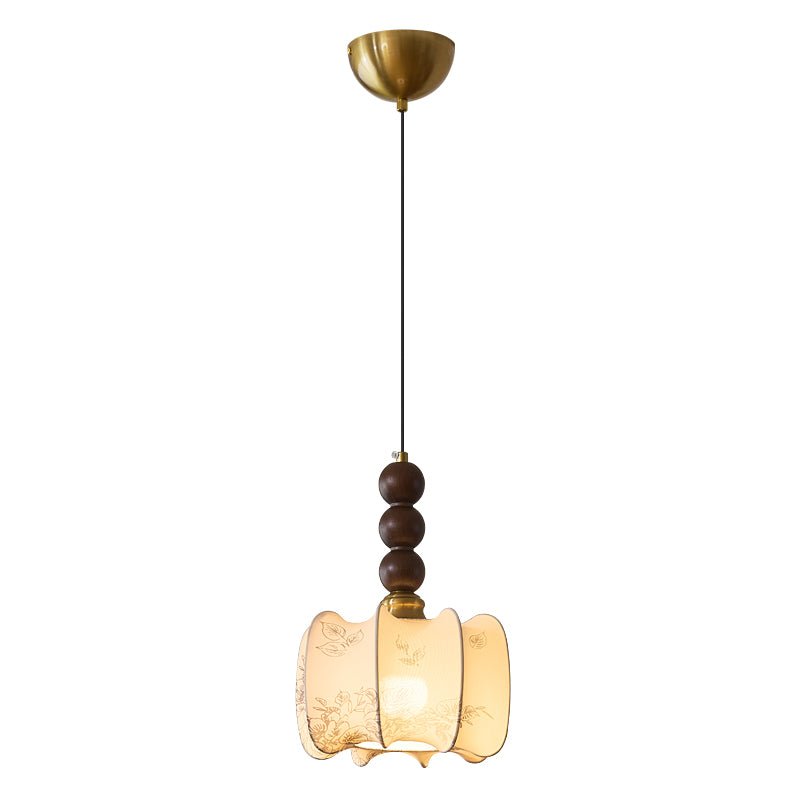 LUNARIAH – Suspension Artisanale en Verre, Bois et Céramique – 4 Modèles au Choix