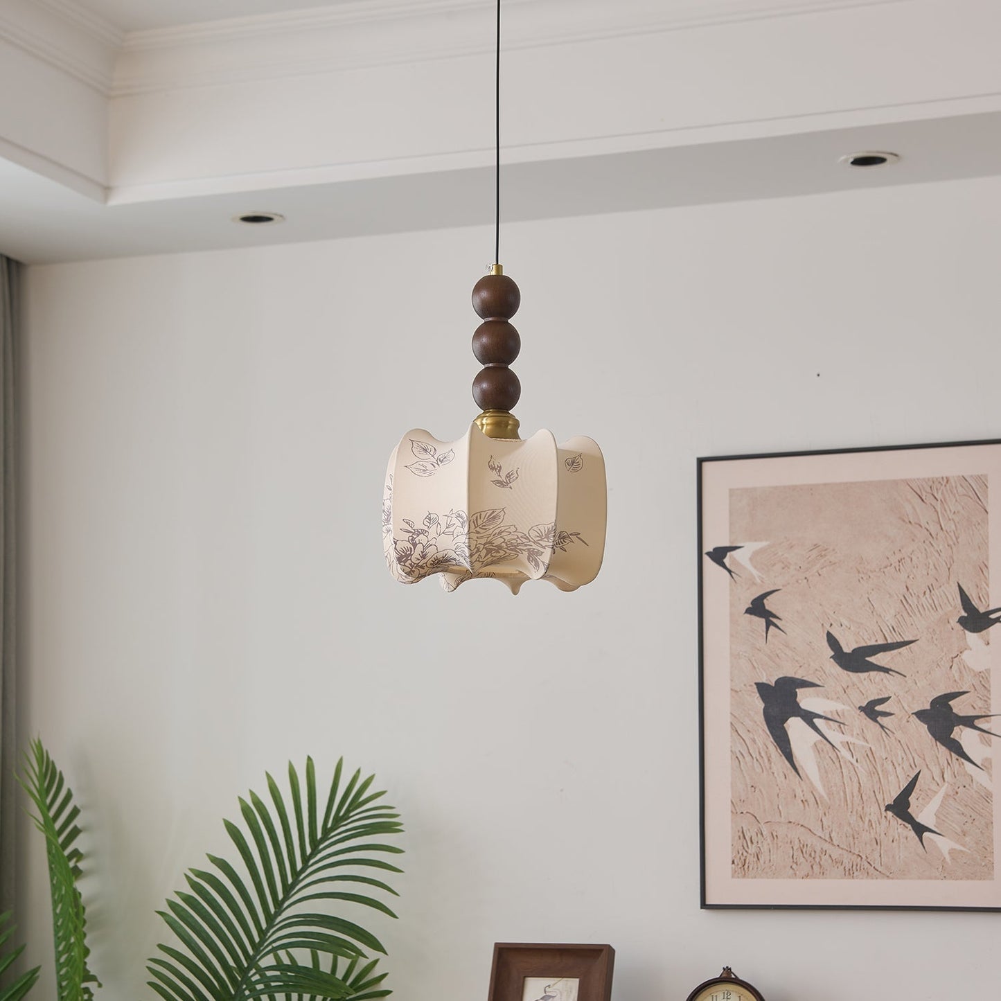 LUNARIAH – Suspension Artisanale en Verre, Bois et Céramique – 4 Modèles au Choix