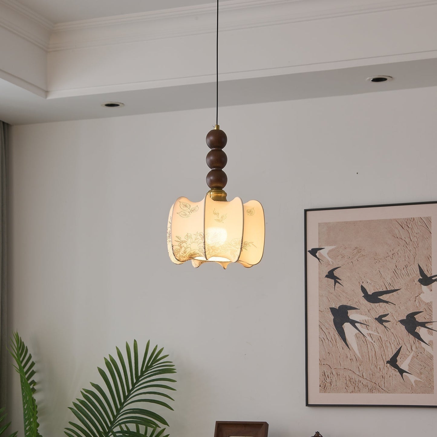LUNARIAH – Suspension Artisanale en Verre, Bois et Céramique – 4 Modèles au Choix