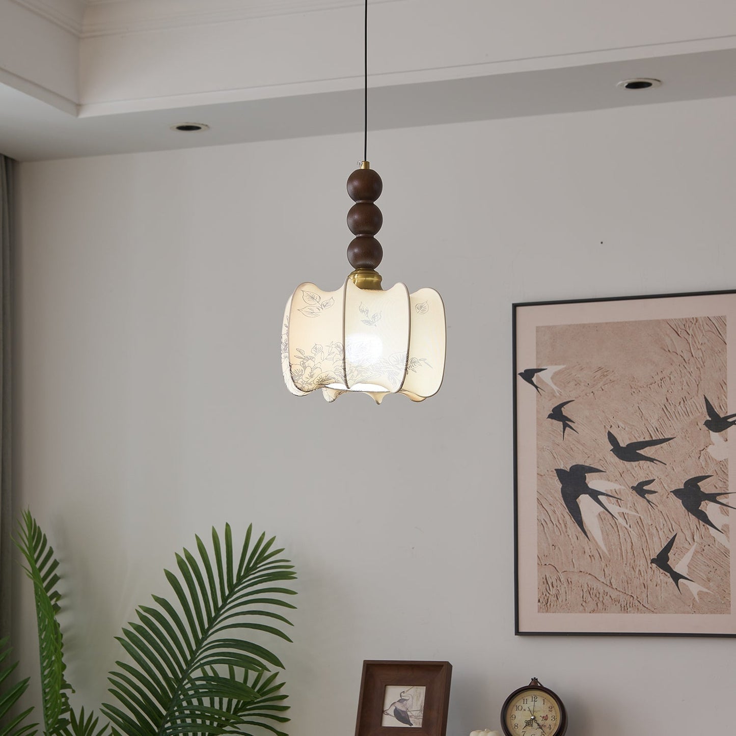 LUNARIAH – Suspension Artisanale en Verre, Bois et Céramique – 4 Modèles au Choix