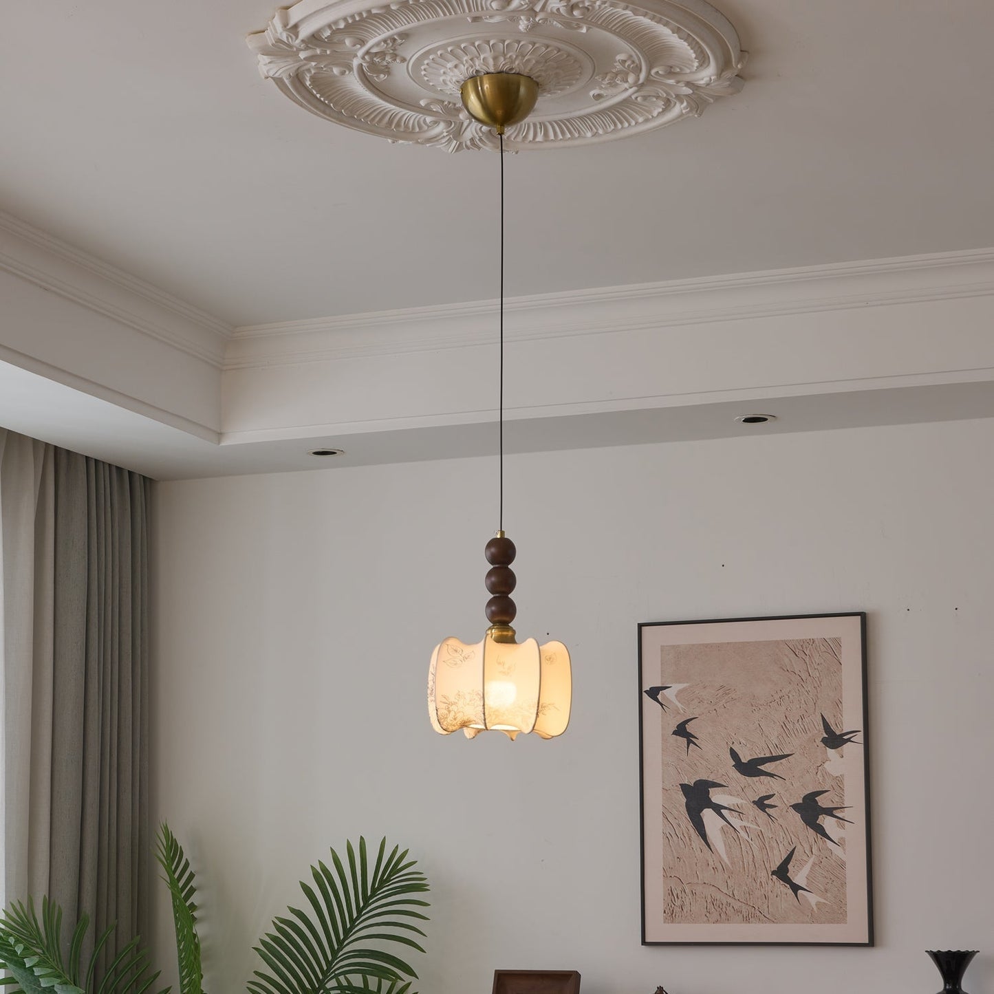 LUNARIAH – Suspension Artisanale en Verre, Bois et Céramique – 4 Modèles au Choix