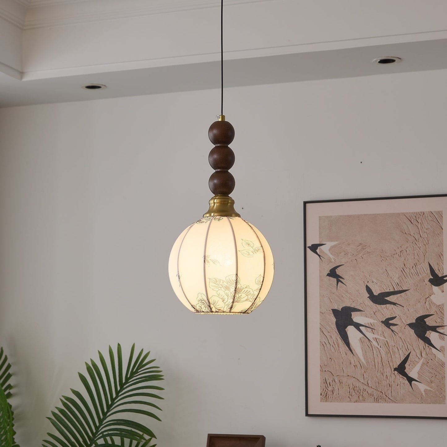 LUNARIAH – Suspension Artisanale en Verre, Bois et Céramique – 4 Modèles au Choix