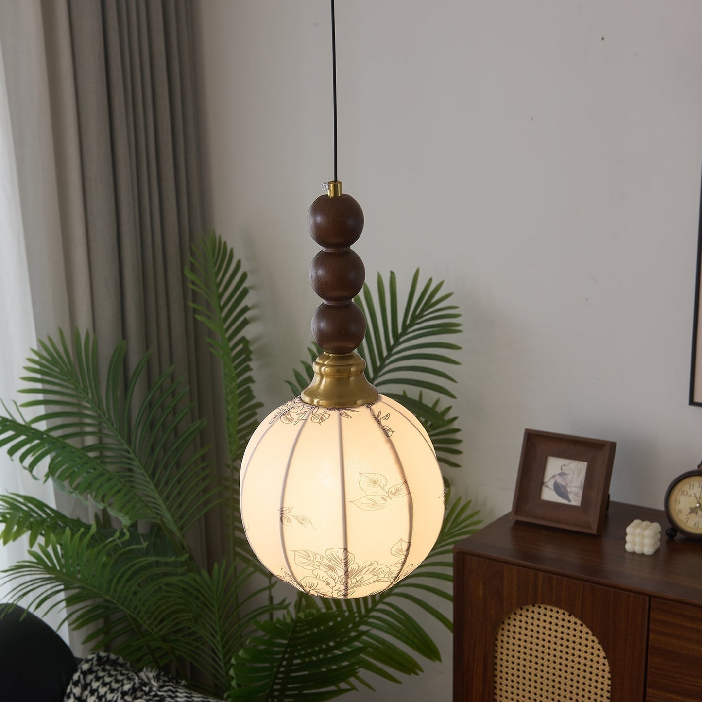LUNARIAH – Suspension Artisanale en Verre, Bois et Céramique – 4 Modèles au Choix