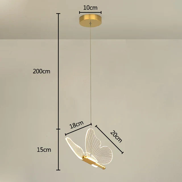 FlutterGlow - Suspension LED Papillon