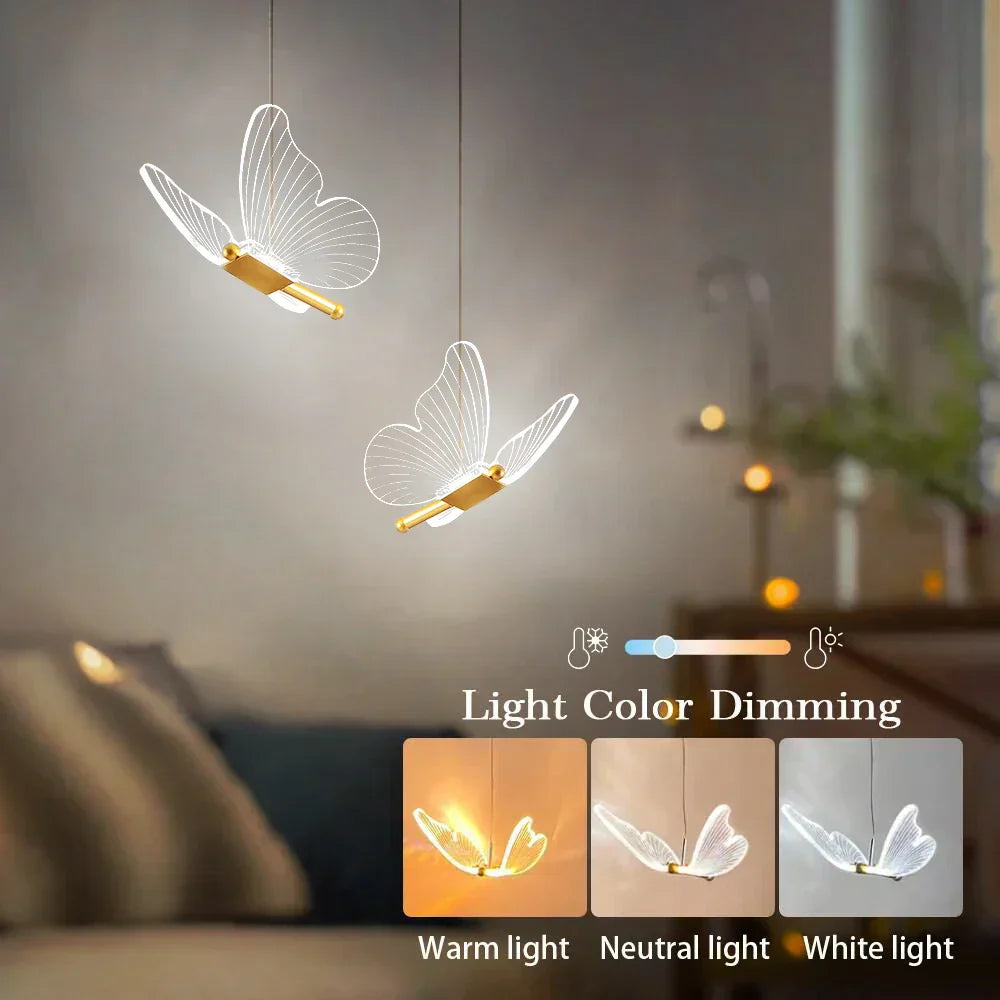 FlutterGlow - Suspension LED Papillon