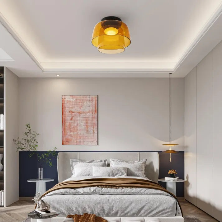 GlassLuxe – Lumière de Plafond Médiévale