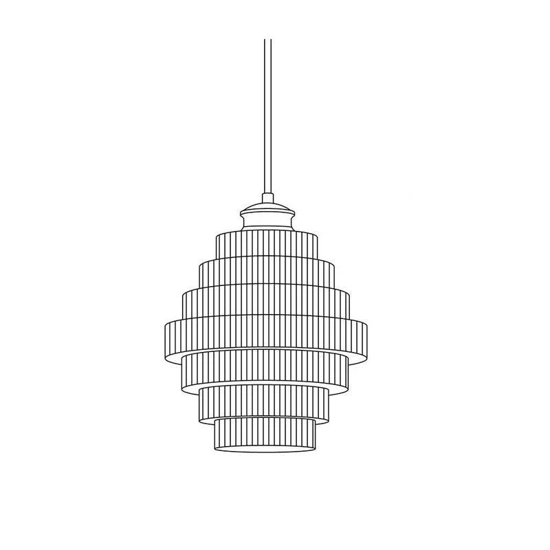 Lampe Suspendue en Verre et Laiton en Forme de Bouteille