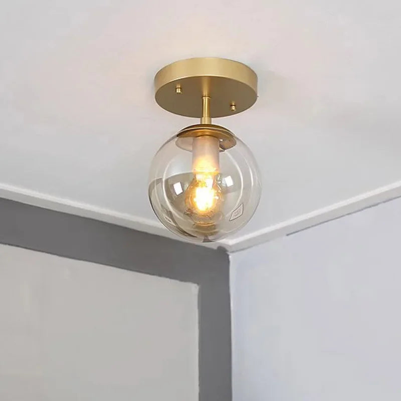 LuminousSphere - Lampe de Plafond en Verre Moderne