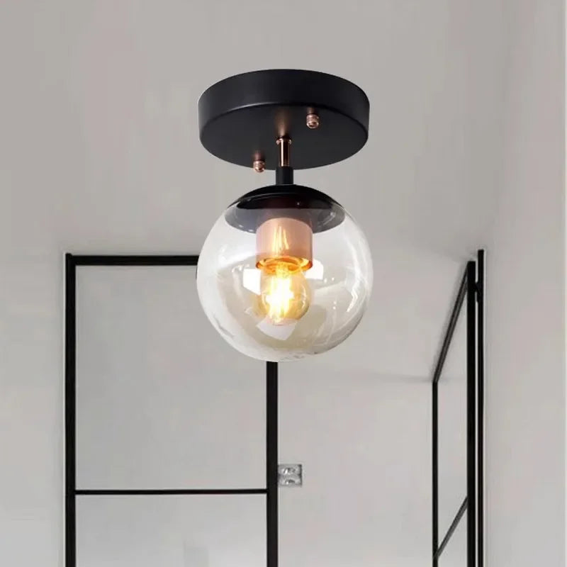LuminousSphere - Lampe de Plafond en Verre Moderne