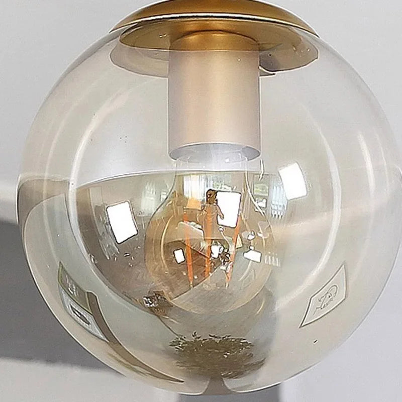 LuminousSphere - Lampe de Plafond en Verre Moderne