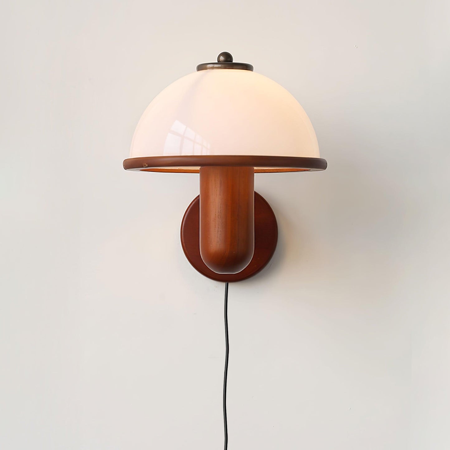 Mushroom Glow - Lampe murale en bois champignon