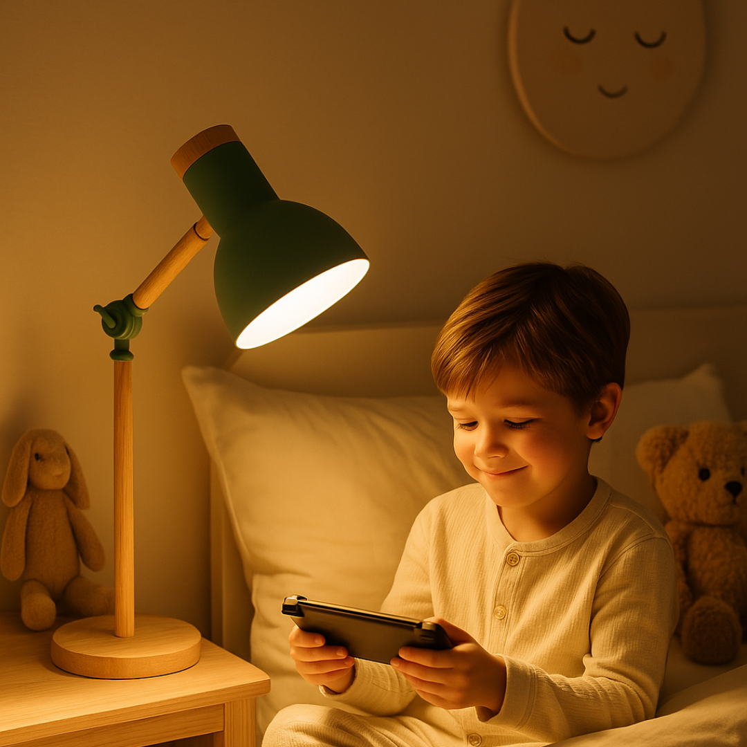 NordicGlow | Lampe de table scandinave en bois