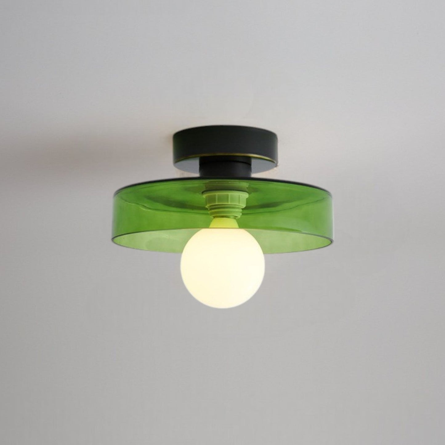 Plafonnier géométrique Bauhaus en laiton et verre – Design moderne et intemporel