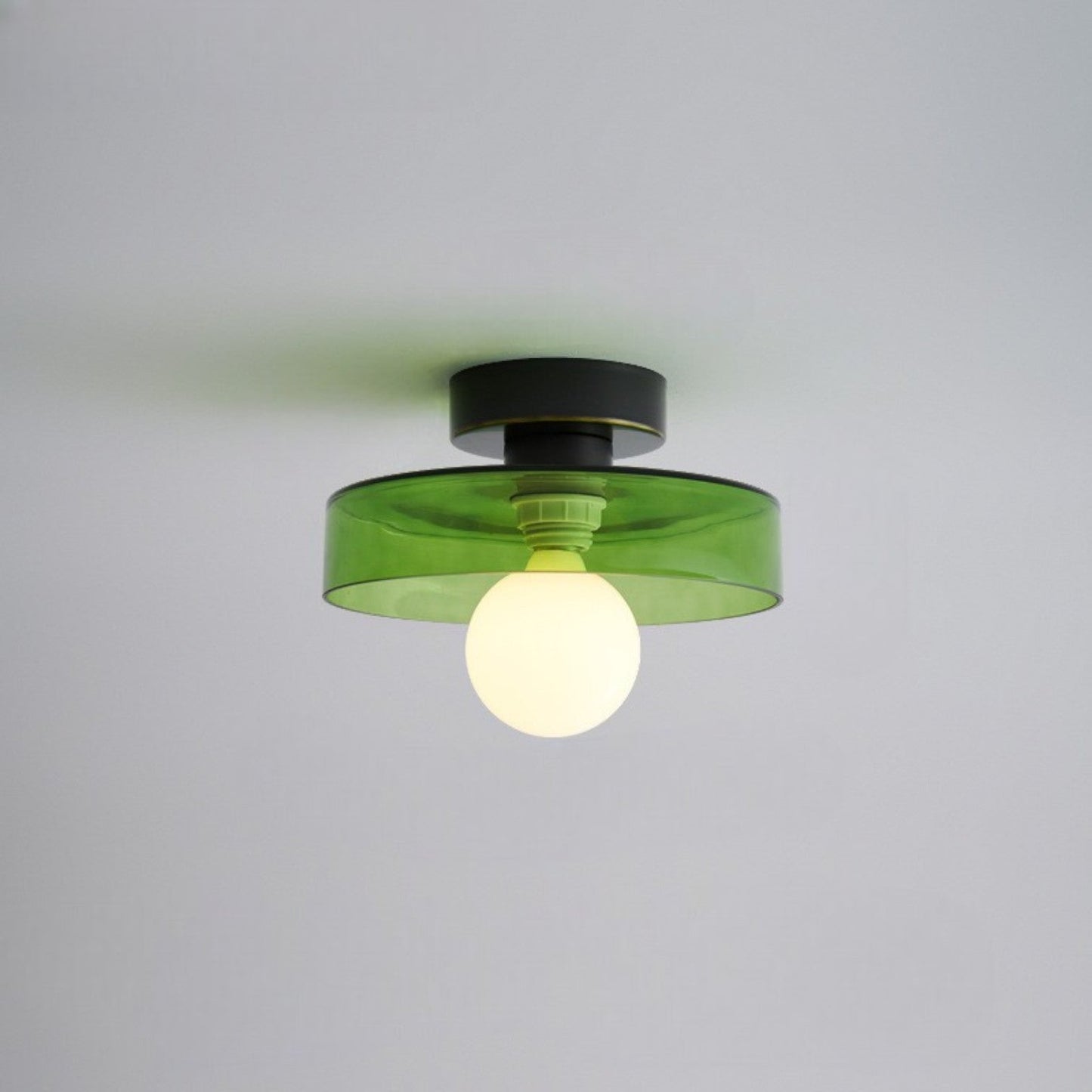 Plafonnier géométrique Bauhaus en laiton et verre – Design moderne et intemporel