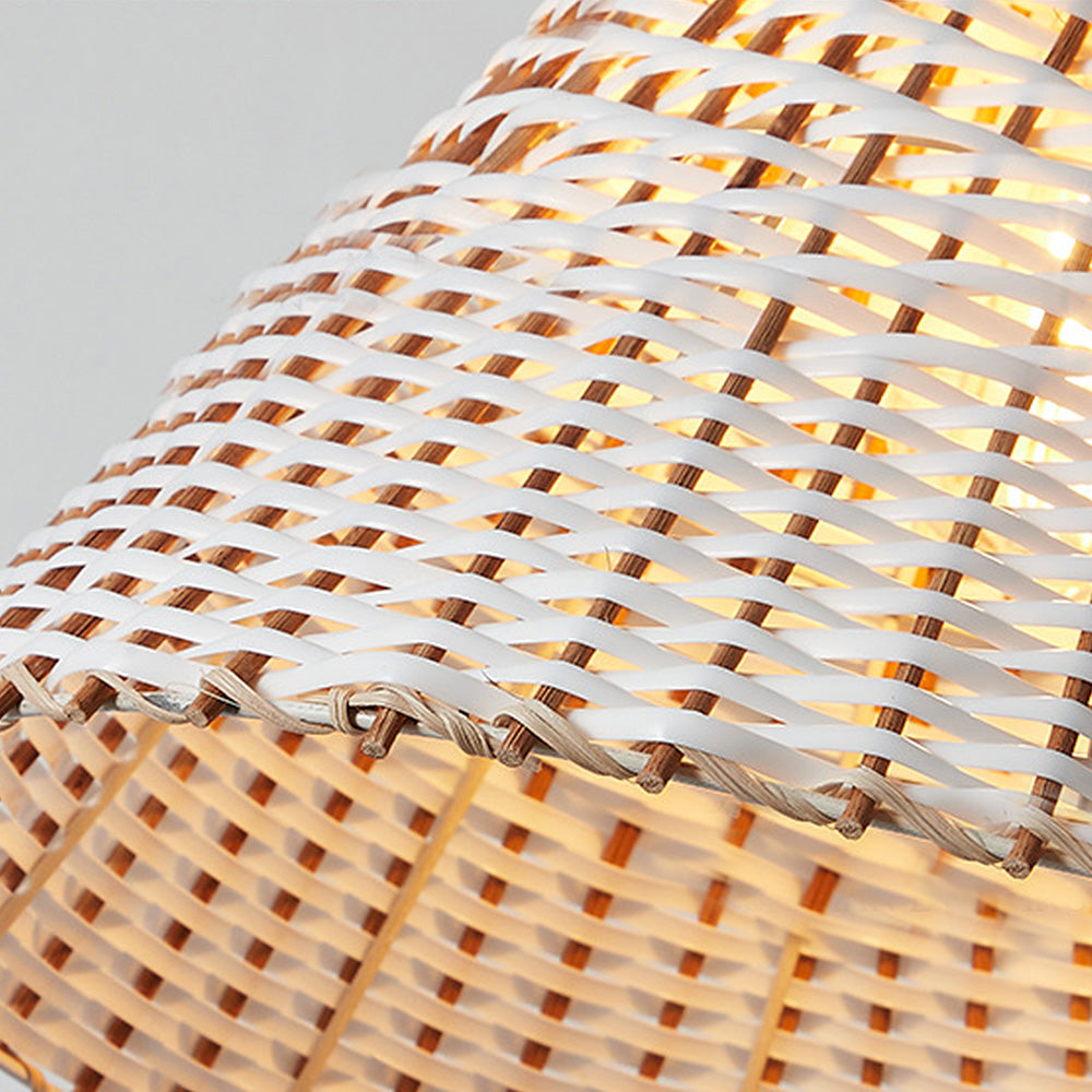 Lampe Suspendue Boho en Osier Tissé à la Main