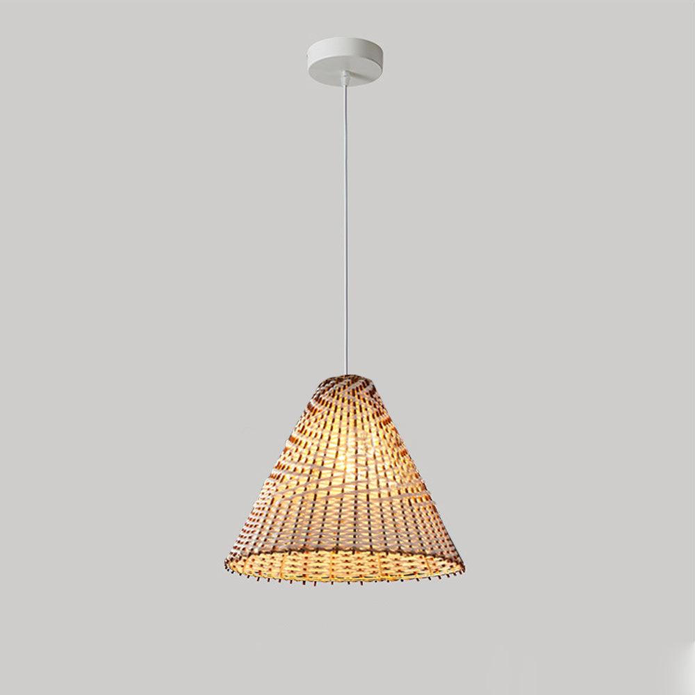 Lampe Suspendue Boho en Osier Tissé à la Main