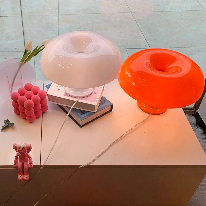 AtmosphereGlow | Lampe Champignon Orange – Design Rétro & Moderne – 3 Tons de Lumière