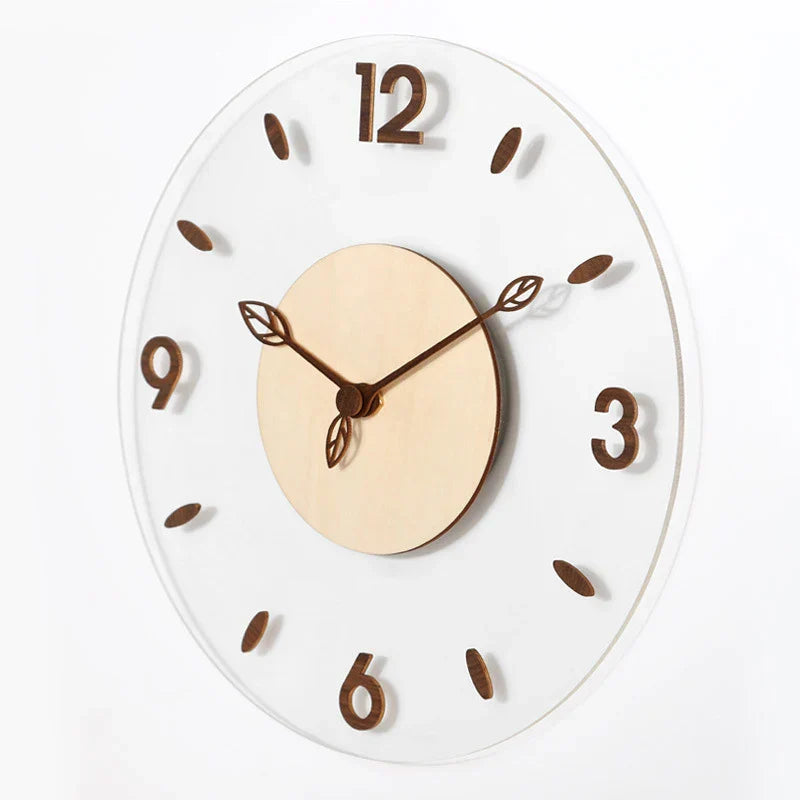 WalnutCraft - Horloge murale en bois de noyer