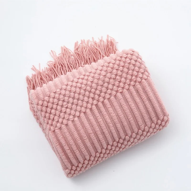 BohoLuxe | Couverture Tricotée Texturée Vintage pour Sofa
