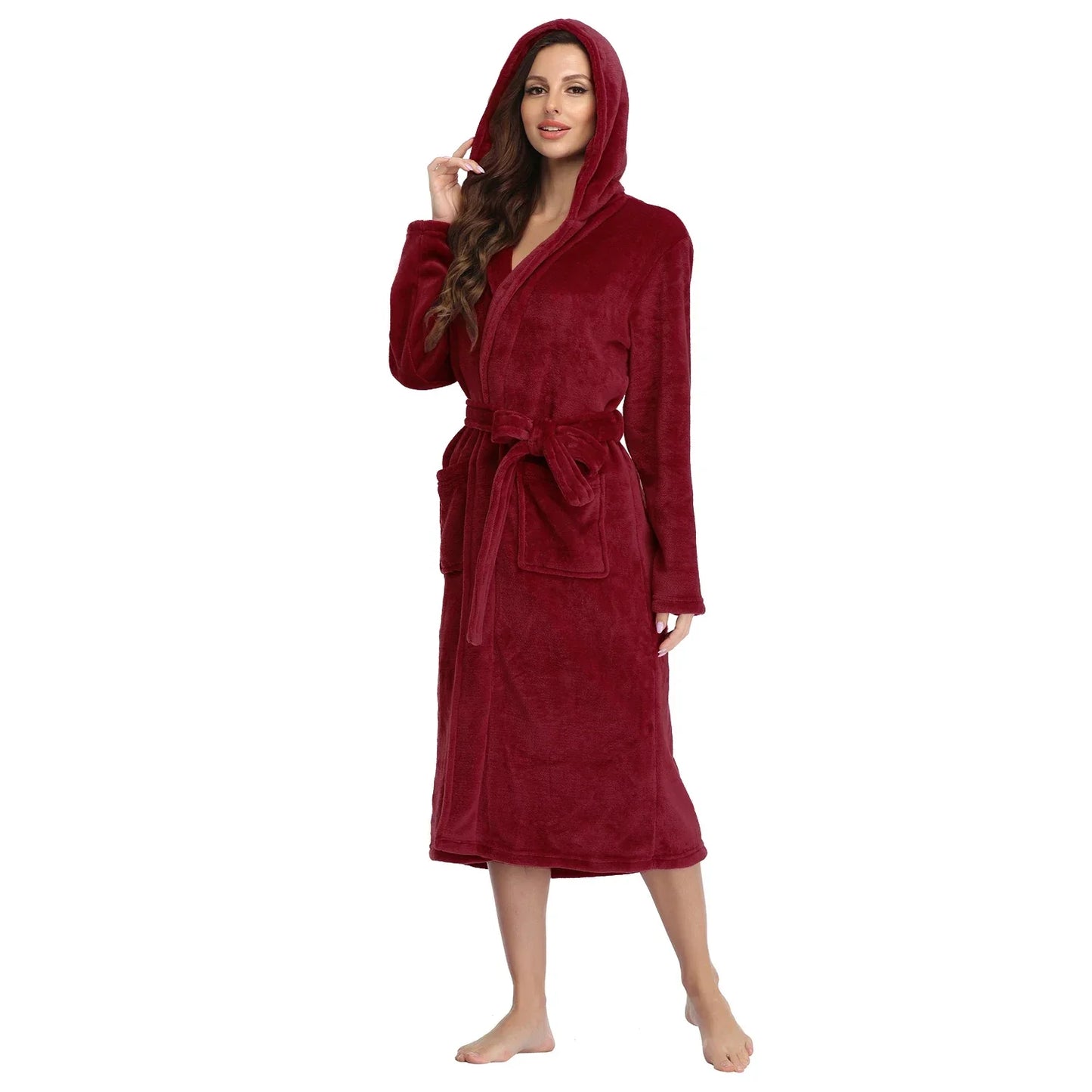ChicHoodie – Robe Longue à Capuche en Polaire