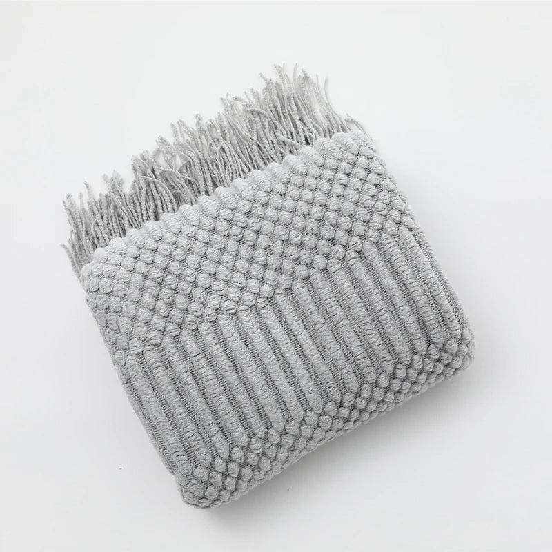 BohoLuxe | Couverture Tricotée Texturée Vintage pour Sofa