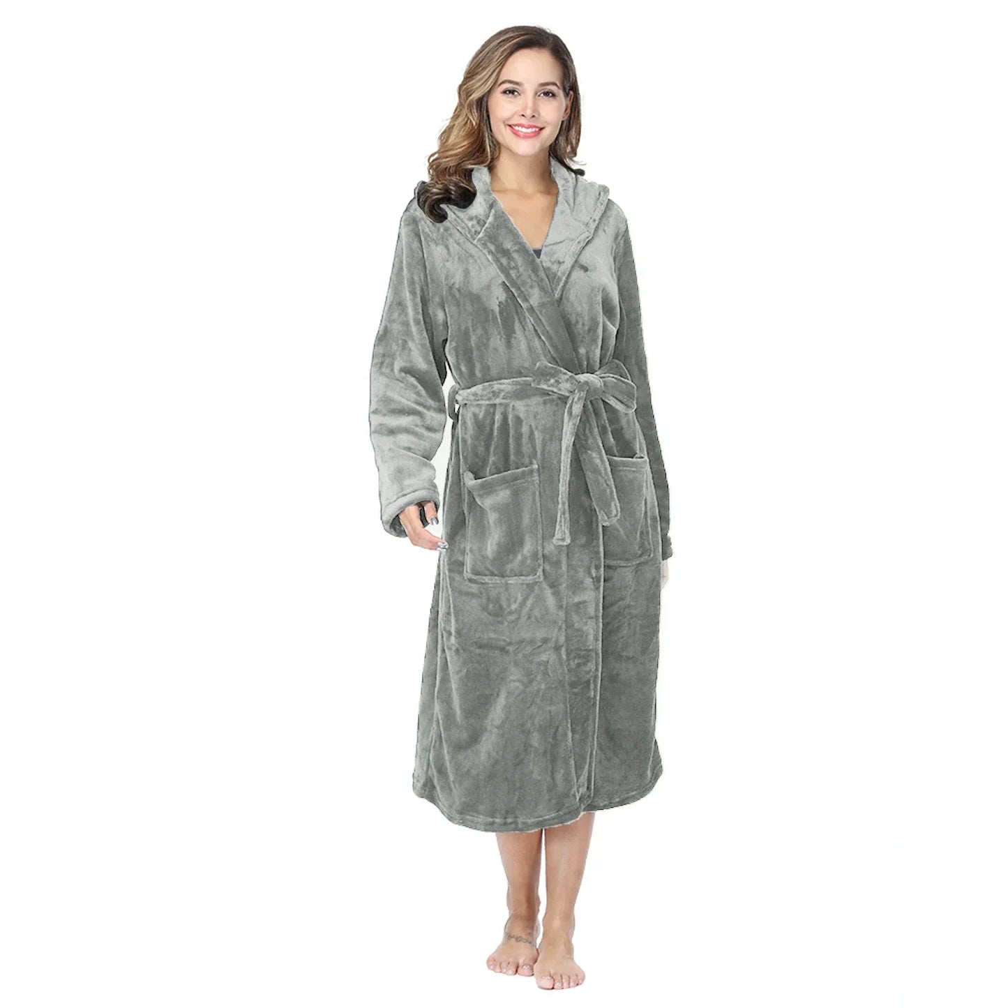 ChicHoodie – Robe Longue à Capuche en Polaire