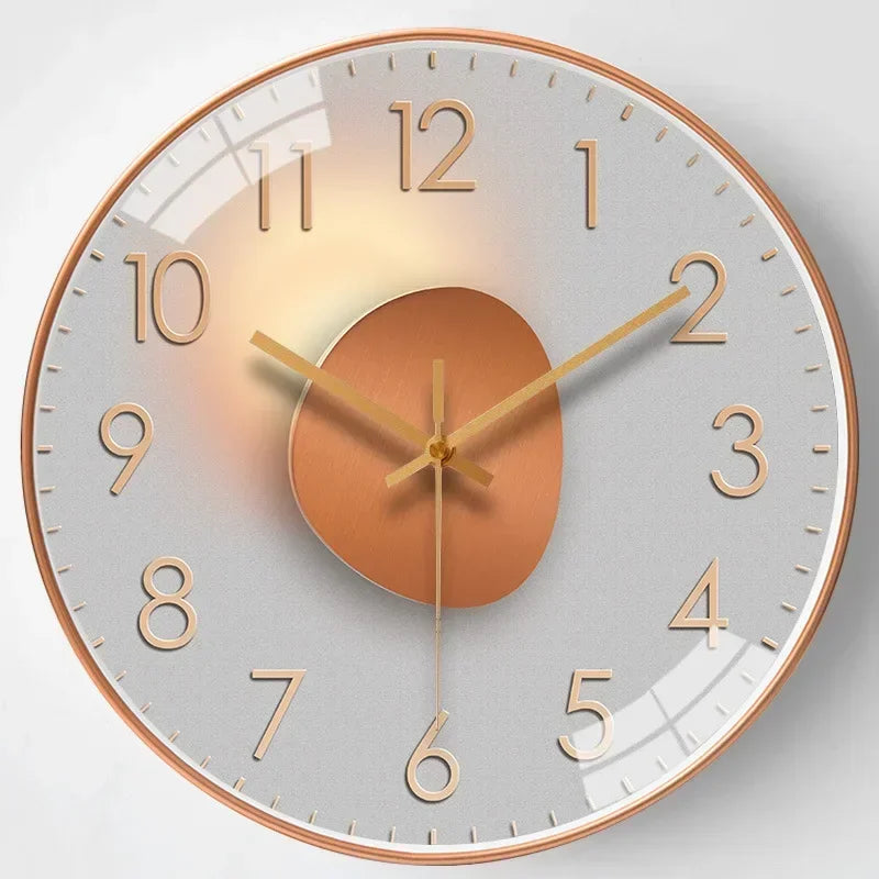 SilentTime – Horloge Murale Numérique Classique | Design Silencieux | 30 cm | Idéal pour Chambre ou Salon
