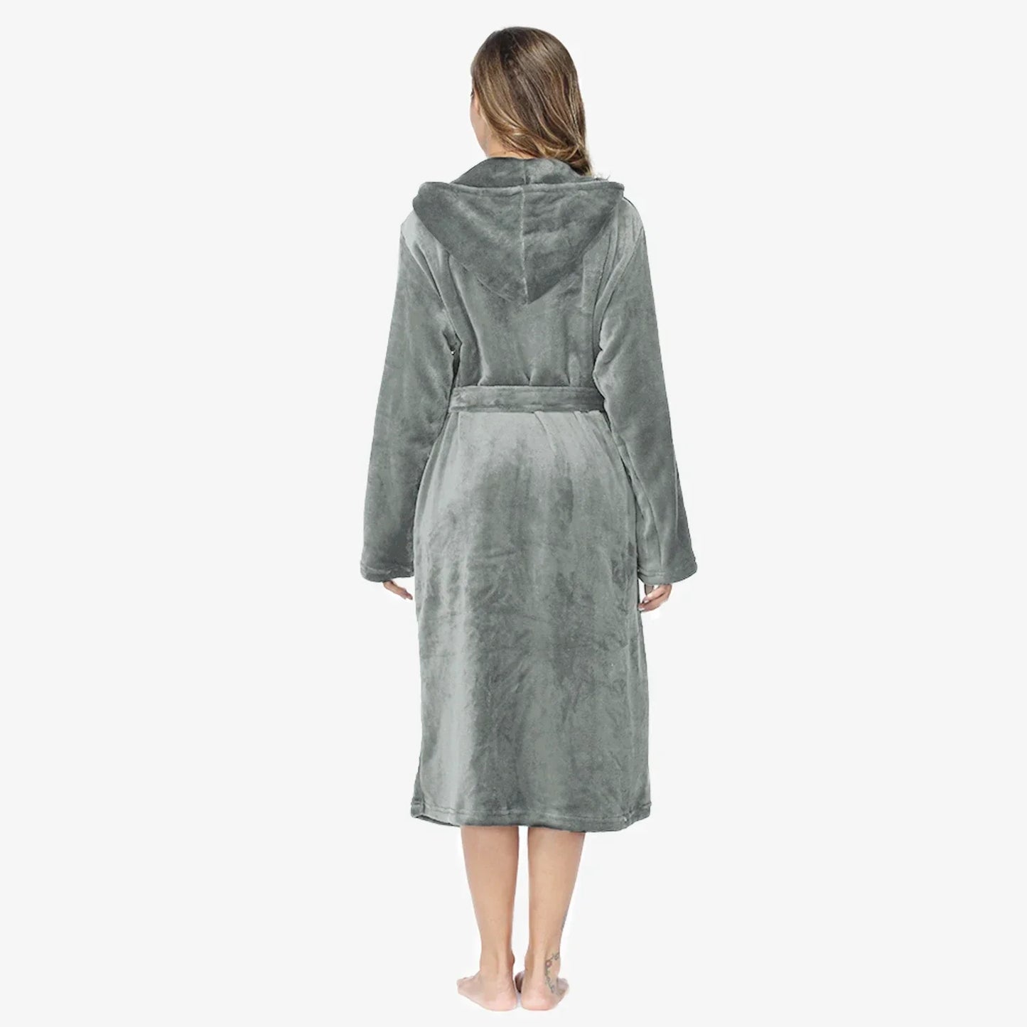 ChicHoodie – Robe Longue à Capuche en Polaire