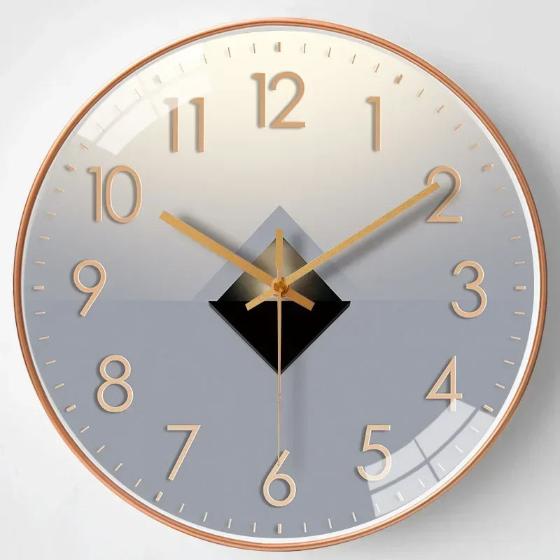 SilentTime – Horloge Murale Numérique Classique | Design Silencieux | 30 cm | Idéal pour Chambre ou Salon